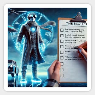 Time Travel Checklist Sticker